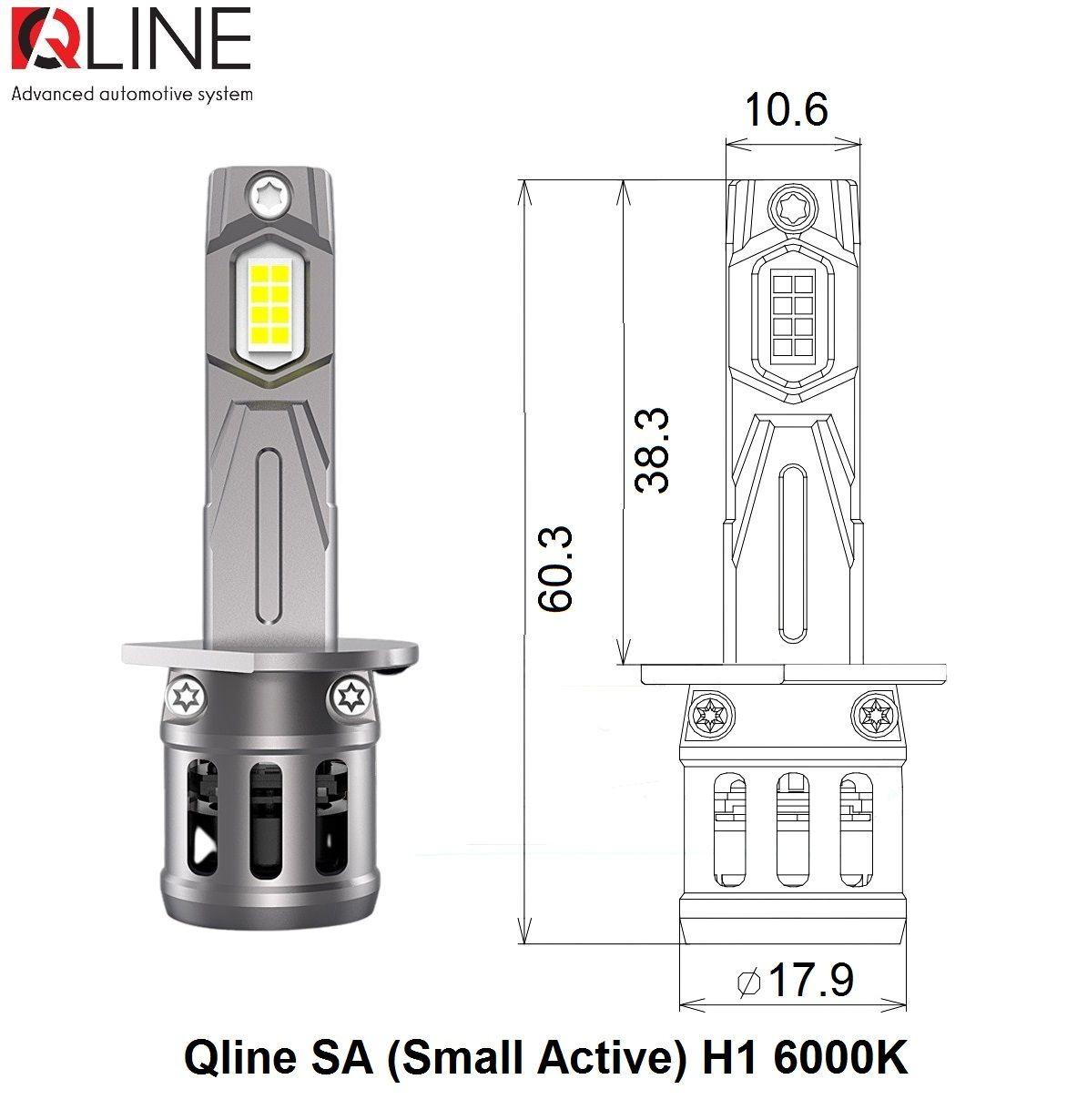 Лампи світлодіодні Qline SA (Small Active) H1 6000K (2шт)