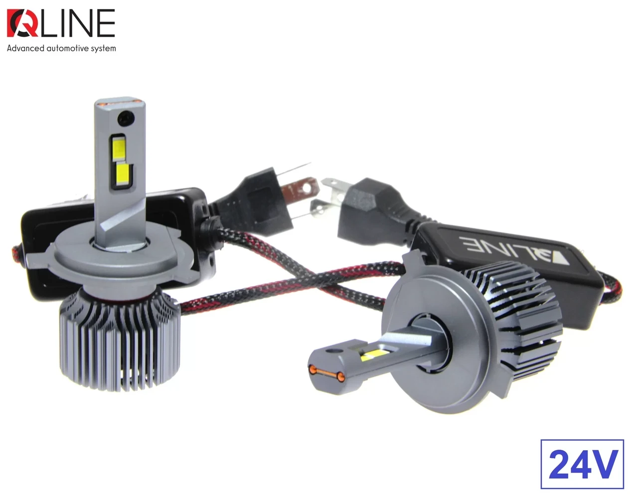 Лампи світлодіодні QLine Ultra +200% 55W H4 6000K (2шт.) 24V