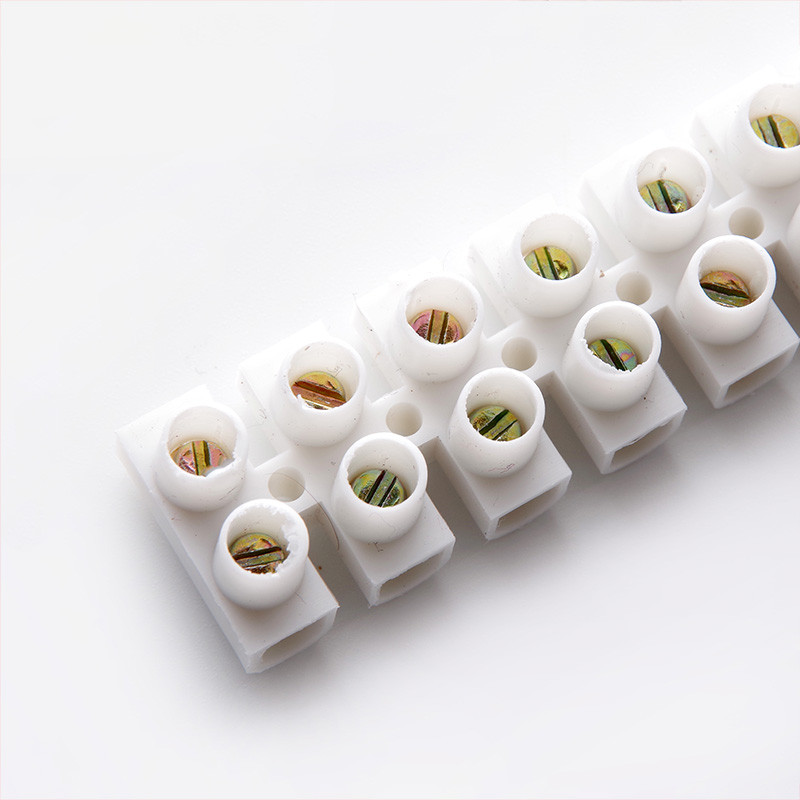 Клемна колодка біла негорюча 6мм 5А  НГ (1уп/10шт), фото 1