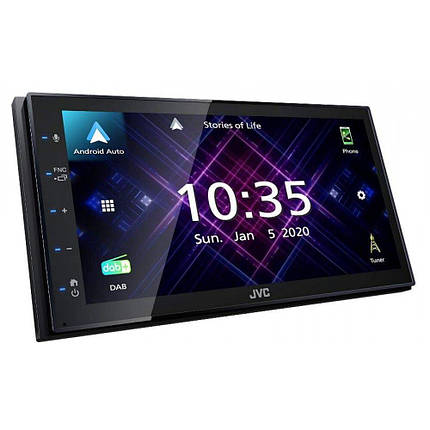 Універсальна автомагнітола 2-DIN JVC KW-M565DBT, фото 1