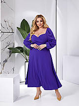 Сукня весна-осінь довжина міді вільний фасон батал, фото 2