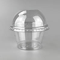 Стакан для десертів на 200 мл з купольною кришкою (уп.50 шт), купольні стакани