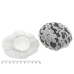 Сіточка для волосся біла мереживна