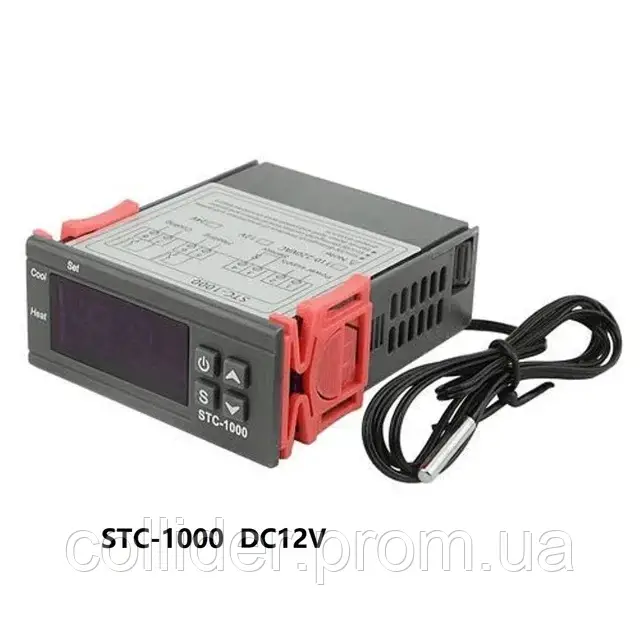 Терморегулятор STC-1000 10А 12В два реле - 50~+99°C (точність 0.1°C) регулятор температури термостат датчик