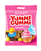 Упаковка желейних цукерок Roshen Yummi Gummi CupCakes 70 г х 22 шт