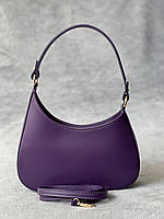 Кожаная фиолетовая сумка-багет Plamena, Италия