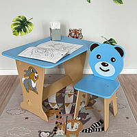 Детский стол! Супер подарок!Столик парта ,рисунок зайчик и стульчик детский .Для рисования,учебы,игр