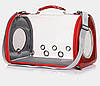 Сумка - переноска для котів та собак гризунів 42х25х28 CosmoPet CP-26 Red (L), фото 5