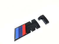 Эмблема BMW M1 5,5см Надпись багажника Черный глянец