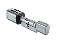 Розумний дверний біометричний замок (циліндр) SEVEN LOCK SL-7774BF silver (35-90мм), фото 3