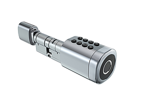 Розумний дверний біометричний замок (циліндр) SEVEN LOCK SL-7774BF silver (35-90 мм)