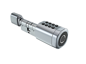 Розумний дверний біометричний замок (циліндр) SEVEN LOCK SL-7774BF silver