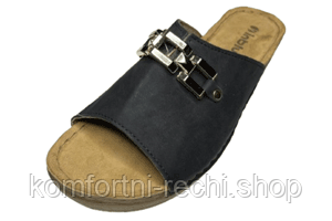 Шльопки сабо жіночі чорні Inblu з відкритим носком на підборах, взуття жіноче босоніжки з декоративним ланцюжком і м'якою замшевою устілкою Шльопки сабо жіночі чорні Inblu з відкритим носком на підборах, взуття жіноче босоніжки з декоративним ланцюжком і м'якою замшевою устілкою