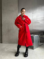 Стильне трендове кашемірове пальто жіноче вільного крою обʼємне