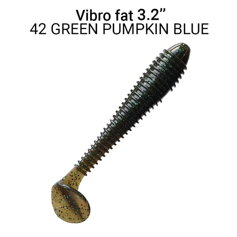 Їстівна силіконова приманка Crazy Fish Vibro fat 3.2" 73-80-42-6 кальмар для лову щуки, судака та сома