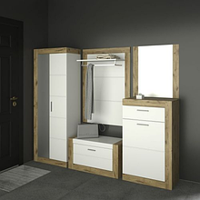 Передпокій (прихожая) з ЛДСП/МДФ Палермо білий/дуб вікінг Сокме