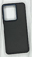 Кожаный чехол для Xiaomi Redmi 13C чехол кожаный с текстурой на сяоми редми 13с черный