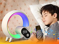 Смарт светильник 7 в 1 с функцией будильника и термометра 10В TYPE-C, Музыкальный RGB ночник с Bluetooth hop