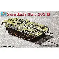 Strv 103B.Сборная модель шведского танка в масштабе 1/72. TRUMPETER 07248