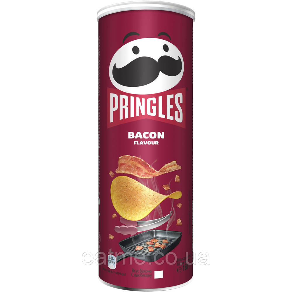 Pringles Bacon Чіпси зі смаком бекону 165g, фото 1