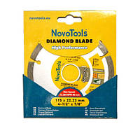Диск алмазний NovoTools Basic 115 мм * 7 мм * 22,23 мм Сегмент