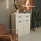 Стильний маленький вузький комод-4 з дверцятами та шухлядою в кімнату вітальню 80 см Соната Крафт, фото 4