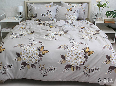 Постільна білизна сатин люкс Метелики, сімейний комплект S544, фото 2