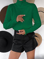 Жіночий светр з високим горлом однотонний