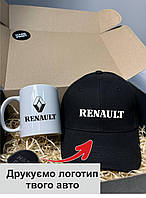 Подарунковий набір. Кепка, чашка з  маркою авто . Подарунок для чоловіка з логотипом Renault (Рено)