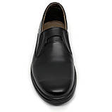 ЧЧорні чоловічі шкіряні туфлі на гумці весна-осінь Zlett 7362 шкіра чорна розмір 40, фото 3