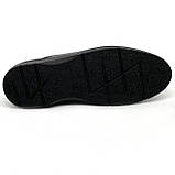 ЧЧорні чоловічі шкіряні туфлі на гумці весна-осінь Zlett 7362 шкіра чорна розмір 40, фото 9