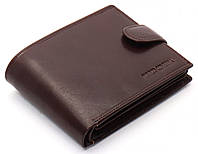 Черное кожаное мужское портмоне с отделением для документов Marco Coverna MCBK010-805 Коричневый ESTET
