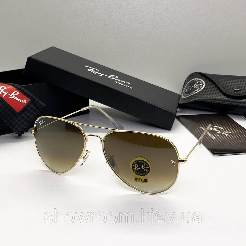 Жіночі сонцезахисні окуляри RAY BAN aviator (2911)