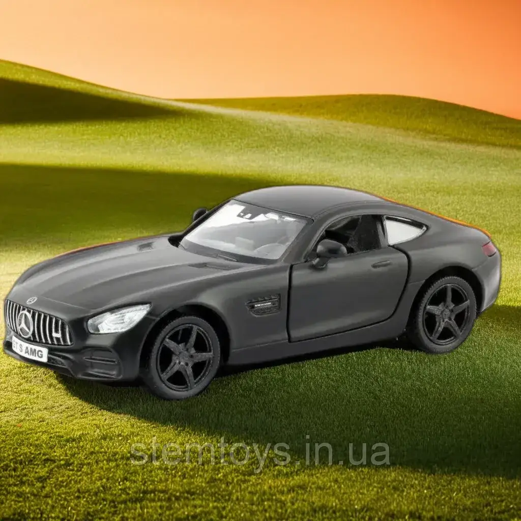 Колекційна Машинка металевий корпус Mercedes Benz AMG GT S матова чорна