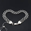 Срібний браслет чоловічий подвійний струмок. Ширина 8 мм. Чорнене срібло 925 проба. Довжина 19 см, фото 10