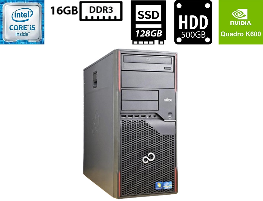 Комп'ютер Fujitsu Esprimo P700 E85+/Intel Core i5-2500 3.30GHz/16GB DDR3/SSD+HDD/NVIDIA Quadro K600 (1GB GDDR3, 128-Bit)