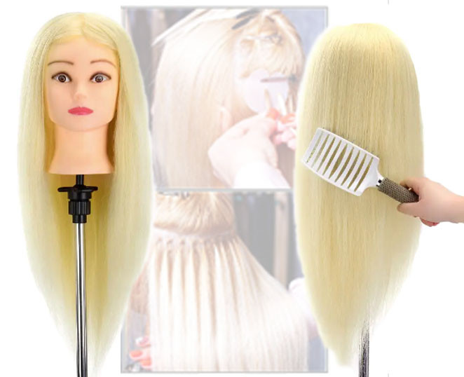 Тренувальний манекен для нарощування волосся, фото 1