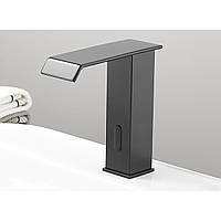 Сенсорный умный смеситель для ванной комнаты/Бесконтактный автоматический кран Black