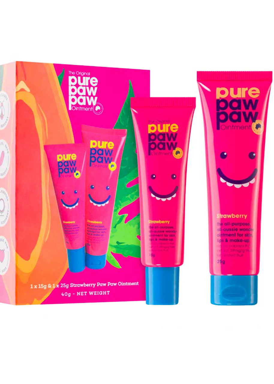 Набір відновлюючих бальзамів для губ Pure Paw Paw Duo Strawberry