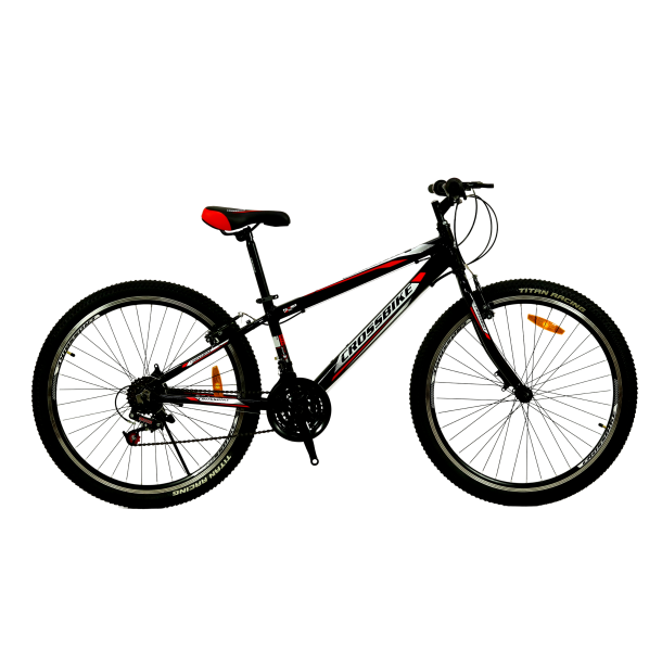 Велосипед Crossbike Spark V 26" 13" чорно-червоний, Чорний, 13", 130-150 см