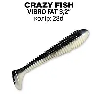 Съедобная силиконовая приманка Crazy Fish Vibro fat 3.2" 73-80-28d-6 кальмар для ловли щуки, судака, и сома
