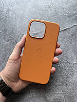 Чехол для Iphone 13 Leather Case PU MagSafe, чехол накладка на айфон TPU+искусственная кожа Коричневый