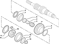 Муфта синхронизатора 5й передачи со ступицей GP Citroen Nemo (55195576-46751821)