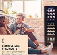 Винный холодильник-шкаф / Холодильник для напитков Klarstein Bovella 27 Duo