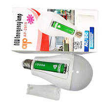 Світлодіодна LED лампочка з акумулятором AP-2915, 15W, E27, 1x18650, ковпачок-кемпінг, фото 2