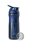 Шейкер спортивний (пляшка) BlenderBottle SportMixer 28oz/820ml Navy (Original), фото 3