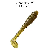 Їстівна силіконова приманка Crazy Fish Vibro fat 3.2" 73-80-1-6 кальмар для лову щуки, судака та сома