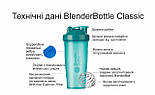 Шейкер спортивний BlenderBottle Classic 28oz/820ml Navy (Original), фото 6