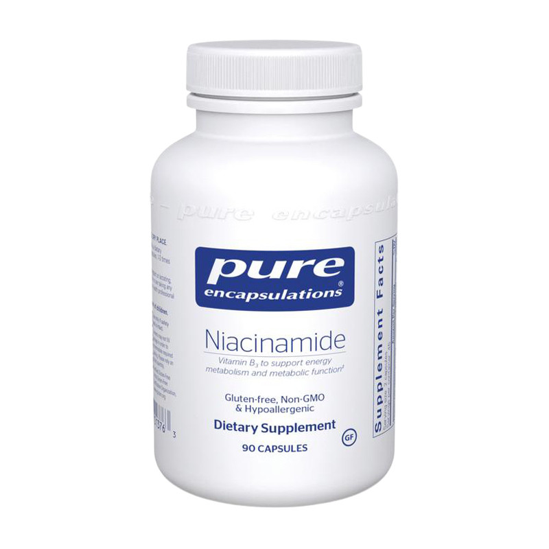 Ніацинамід, Niacinamide, Pure Encapsulations, 90 капсул BX539
