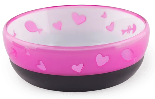 Миска пластикова для котів AFP 2404, 190 мл / 11 см, рожева